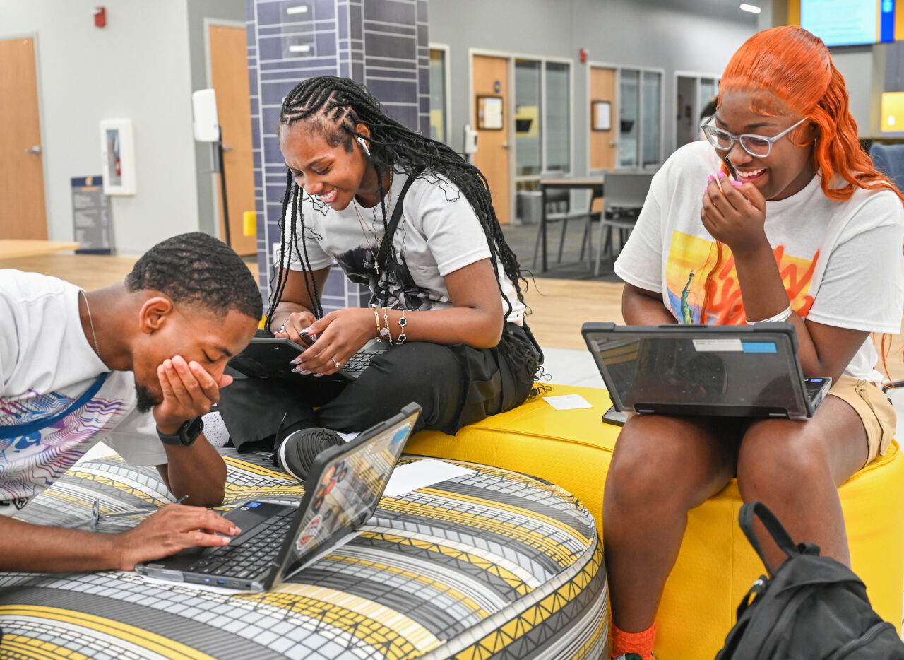 University High students participate in activities Wednesday, Aug. 9, 2023 during their first day on campus.