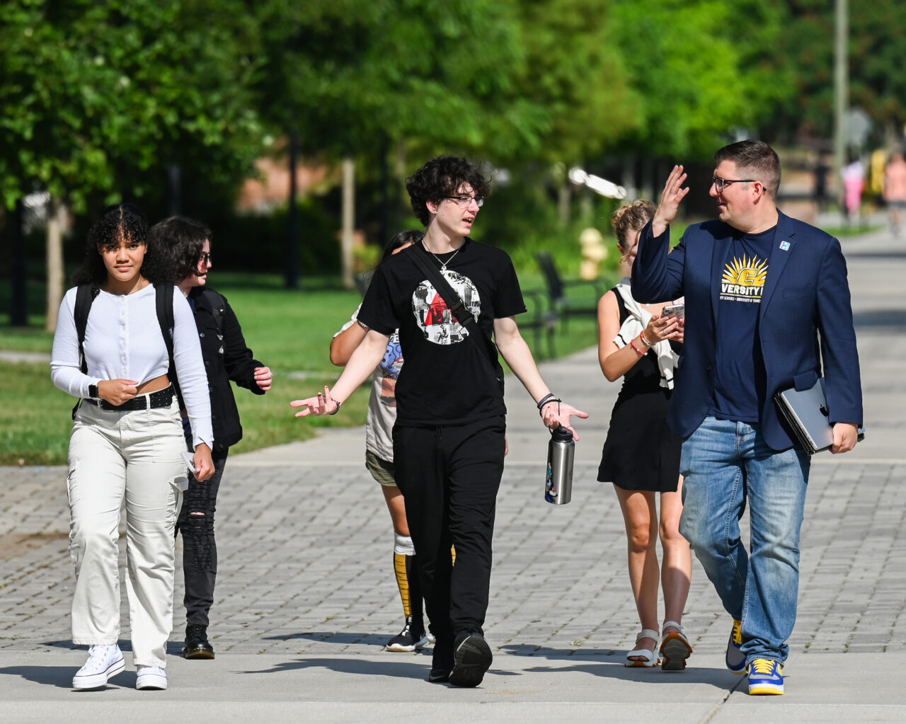 University High students participate in activities Wednesday, Aug. 9, 2023 during their first day on campus.