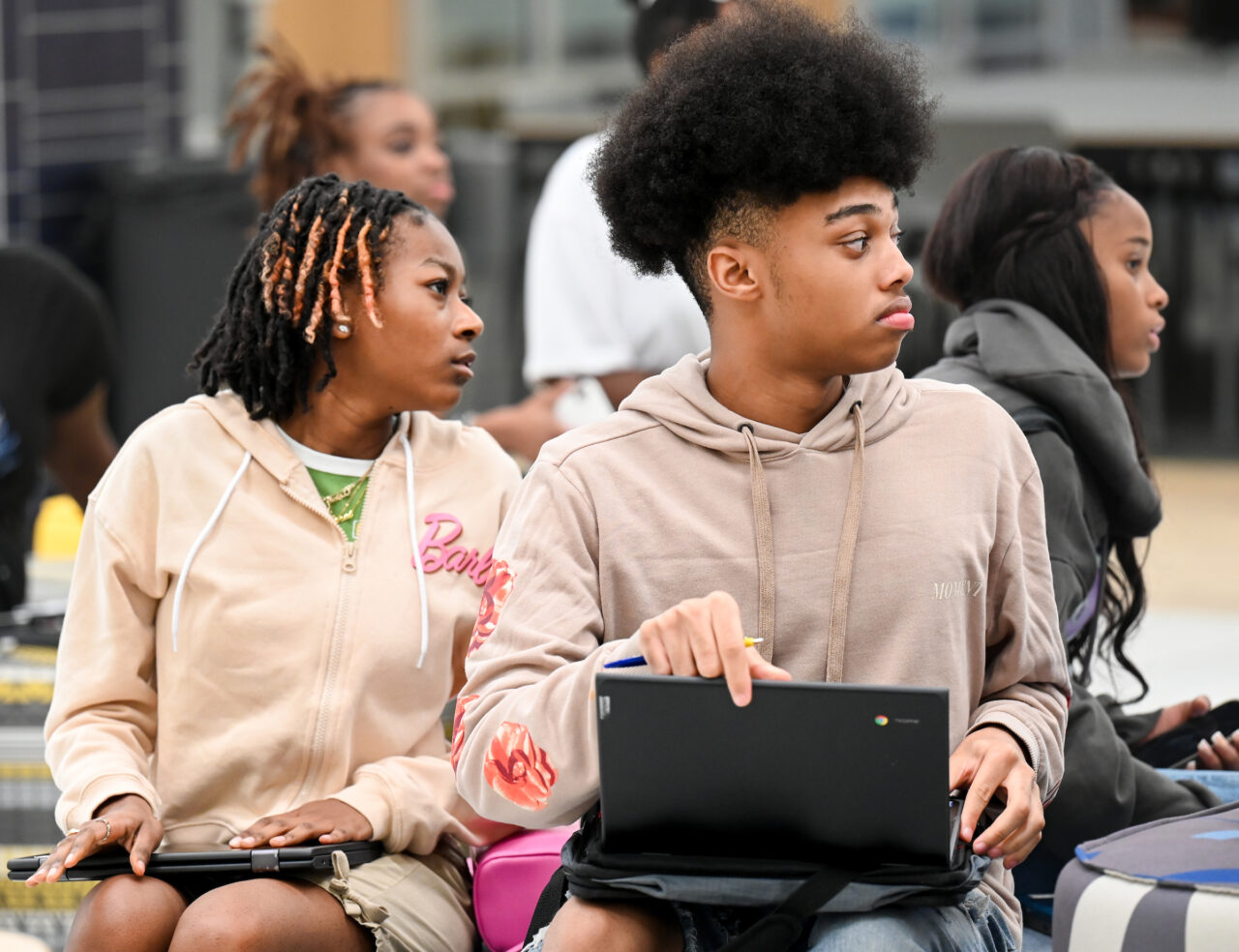 University High students participate in activities Wednesday, Aug. 9, 2023 during their first day on campus.
