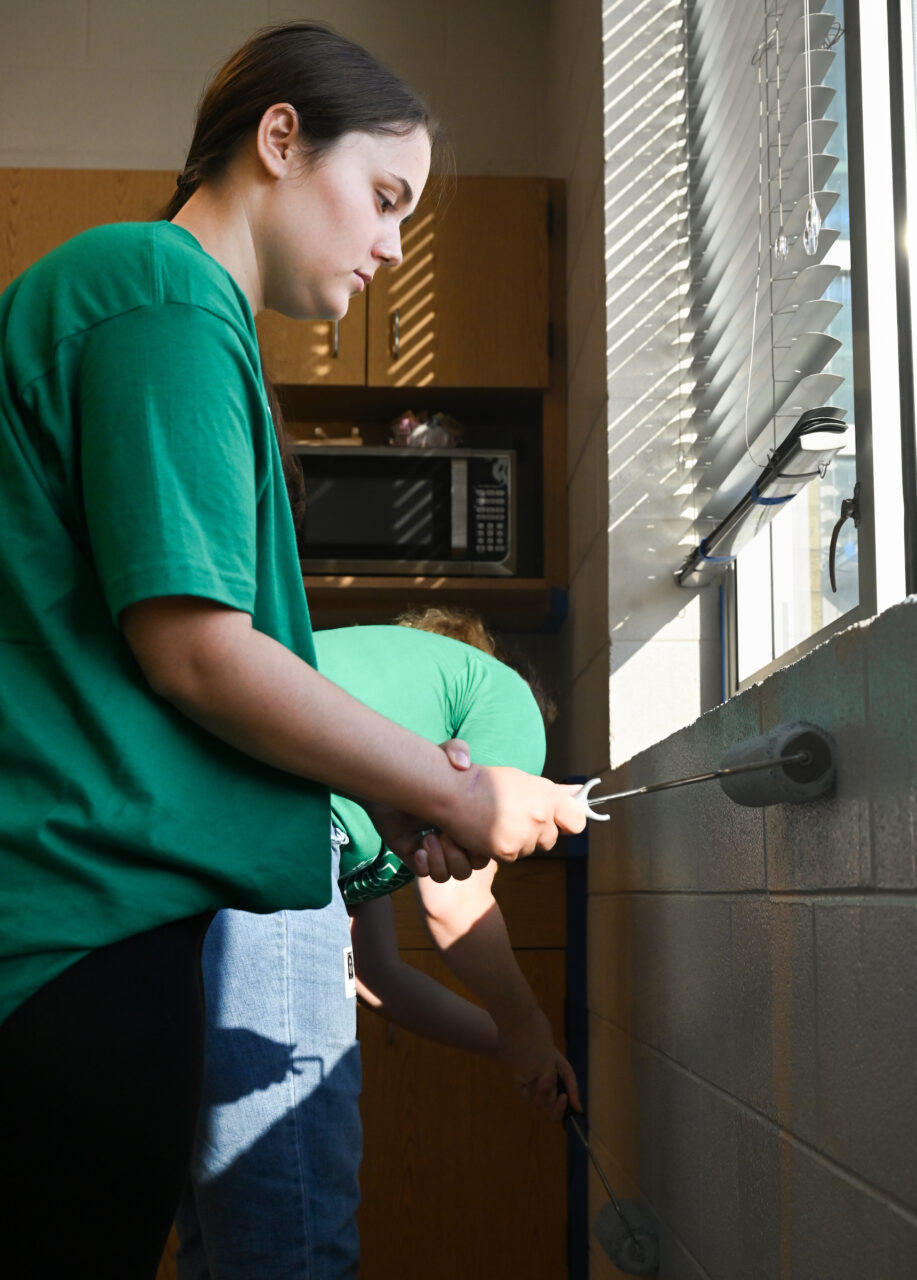 Students work Friday, Sept. 22, 2023 at Hixson Middle School and the Chattanooga Zoo as part of Day of Caring.