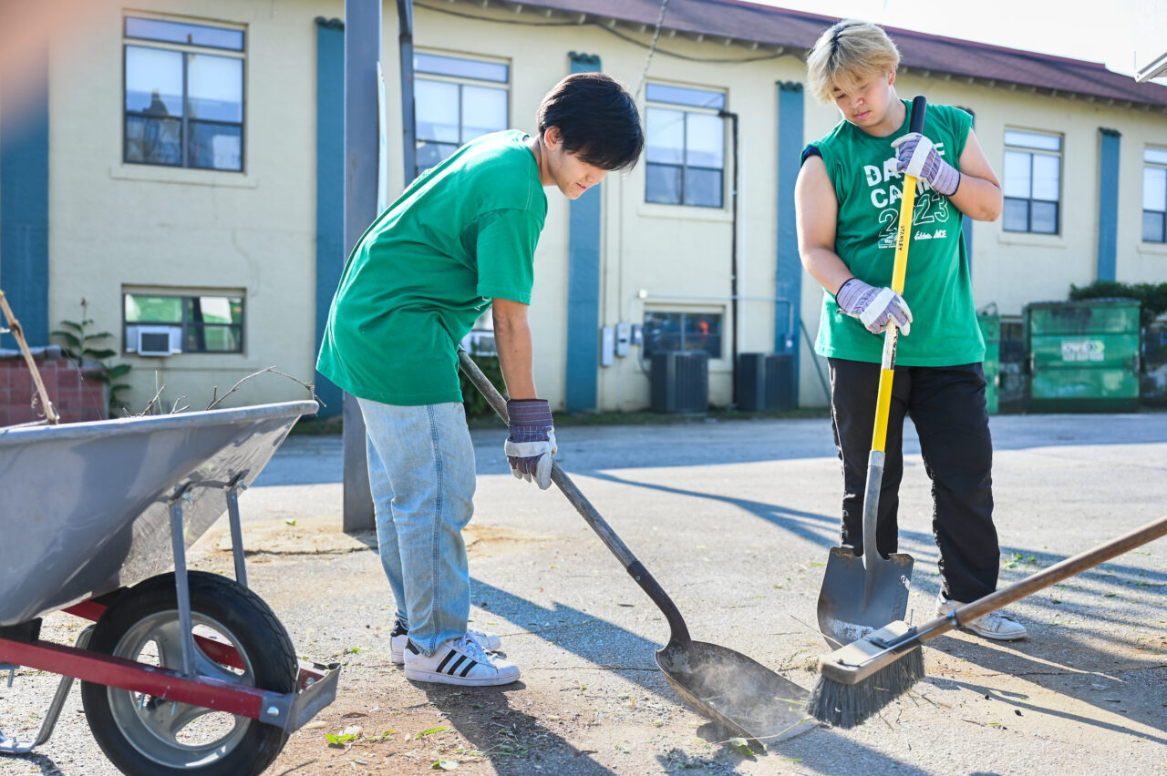 Students work Friday, Sept. 22, 2023 at Hixson Middle School and the Chattanooga Zoo as part of Day of Caring.