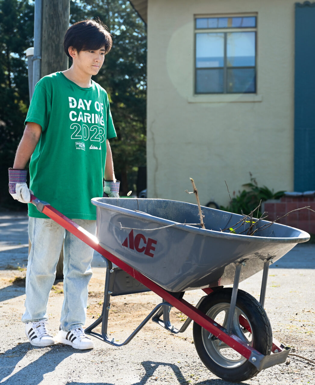 Students work Friday, Sept. 22, 2023 at Hixson Middle School and the Chattanooga Zoo as part of Day of Caring.