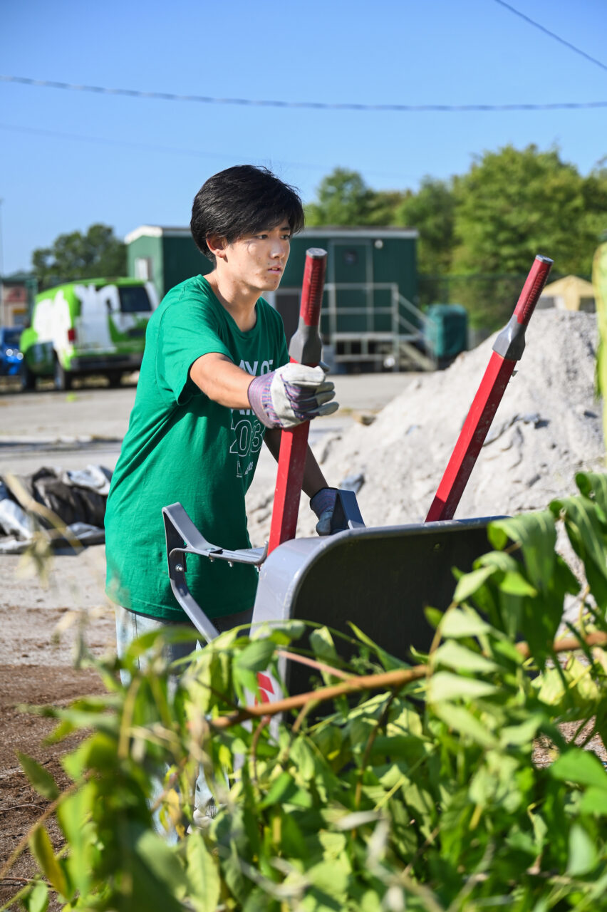 Students work Friday, Sept. 22, 2023 at Hixson Middle School and the Chattanooga Zoo as part of Day of Caring.