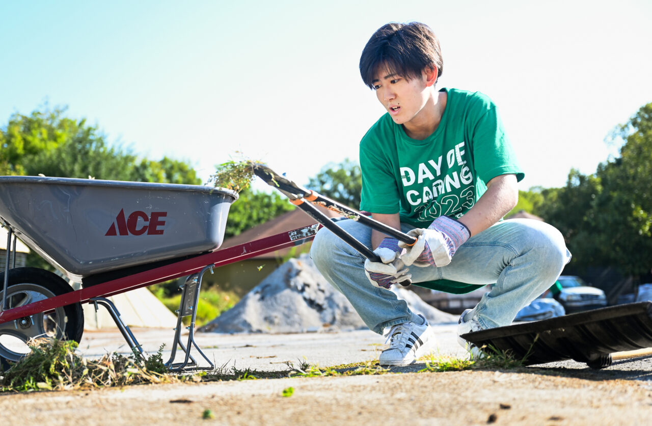 Students work Friday, Sept. 22, 2023 at Hixson Middle School and the Chattanooga Zoo as part of Day of Caring.
