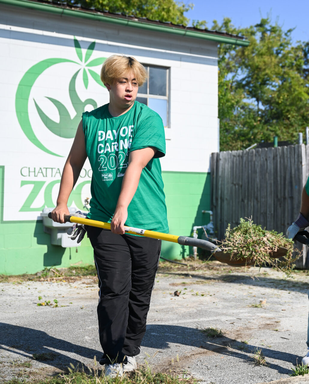 Students work Friday, Sept. 22, 2023 at Hixson Middle School and the Chattanooga Zoo as part of Day of Caring.
