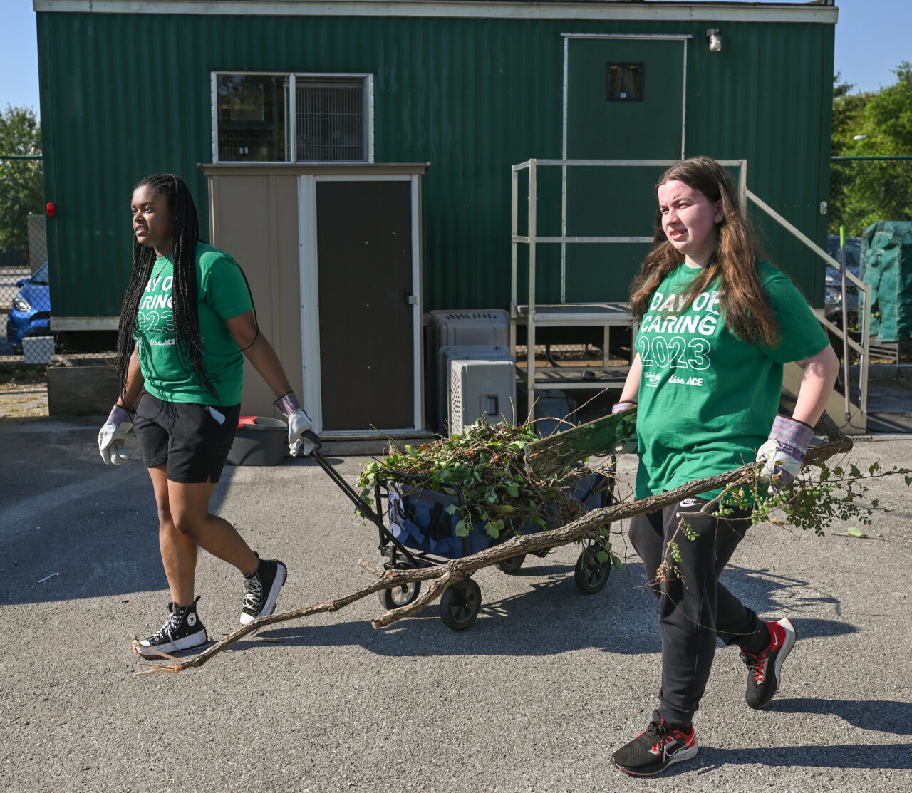 Students work Friday, Sept. 22, 2023 at Hixson Middle School and the Chattanooga Zoo as part of Day of Caring.