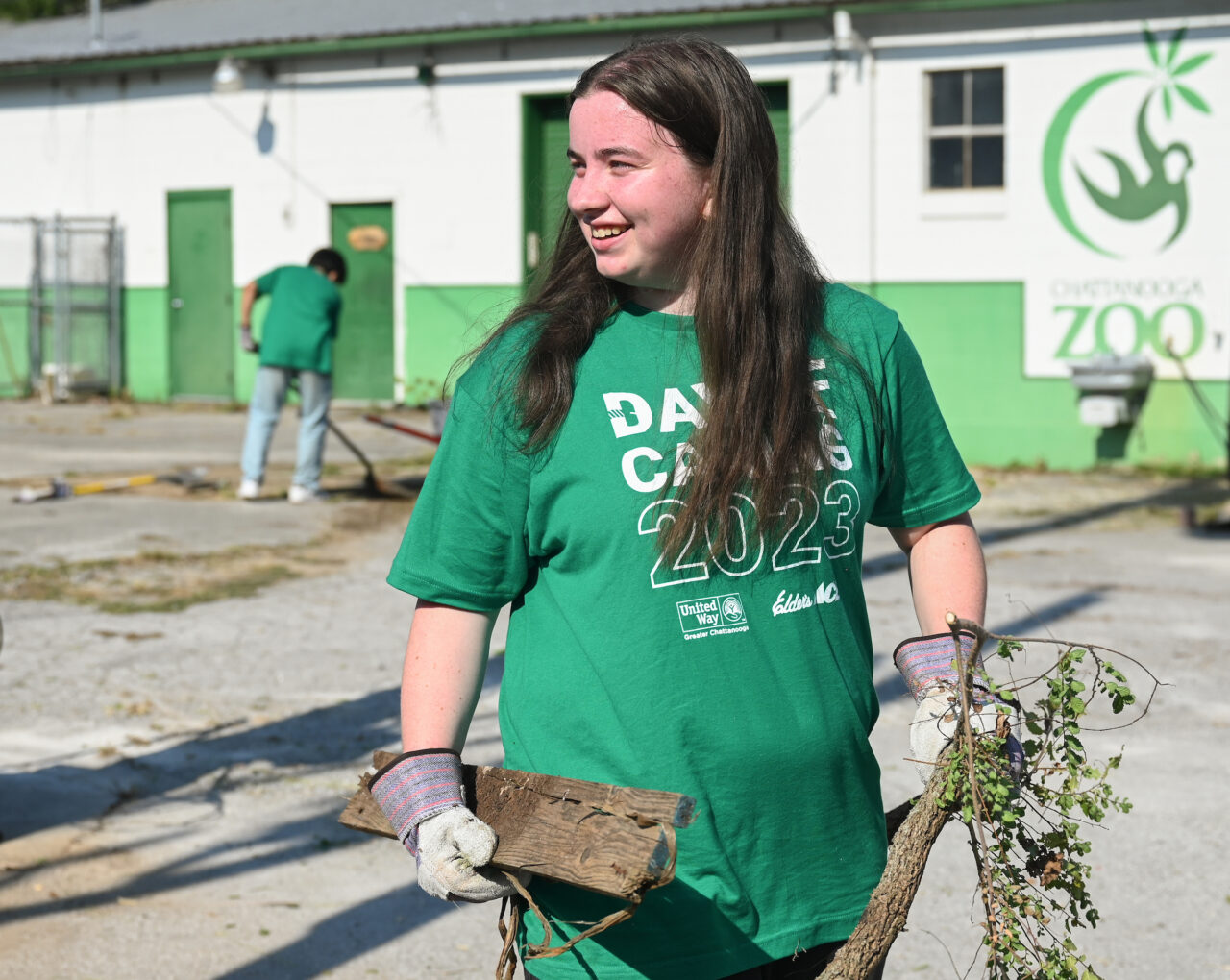Students work Friday, Sept. 22, 2023 at Hixson Middle School and the Chattanooga Zoo as part of Day of Caring.