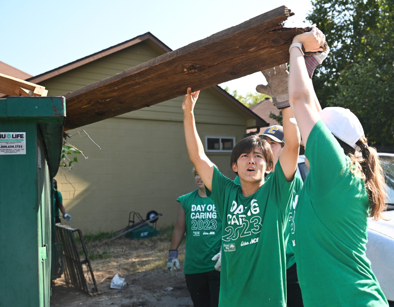 Students work Friday, Sept. 22, 2023 at Hixson Middle School and the Chattanooga Zoo as part of Day of Caring.