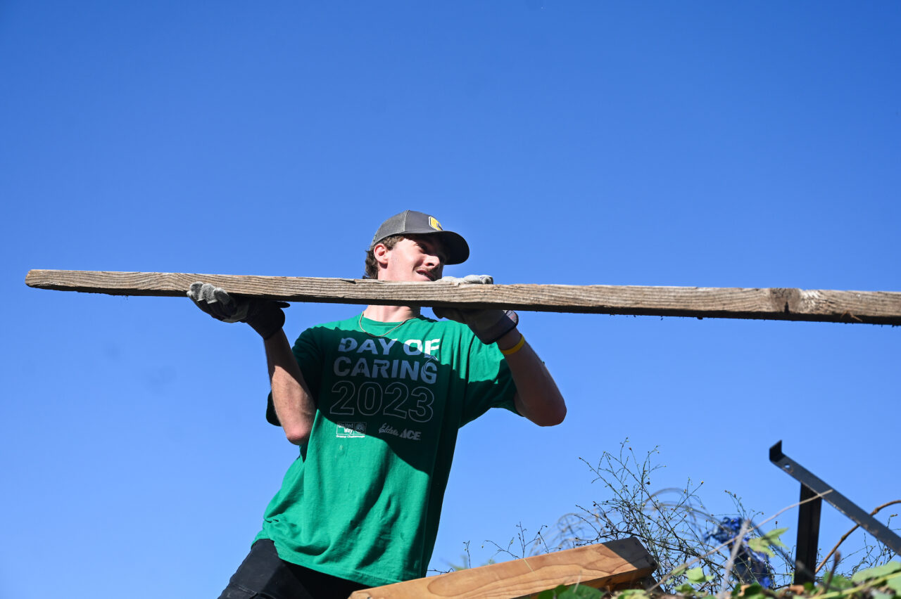 Students work Friday, Sept. 22, 2023 at Hixson Middle School and the Chattanooga Zoo as part of Day of Caring.