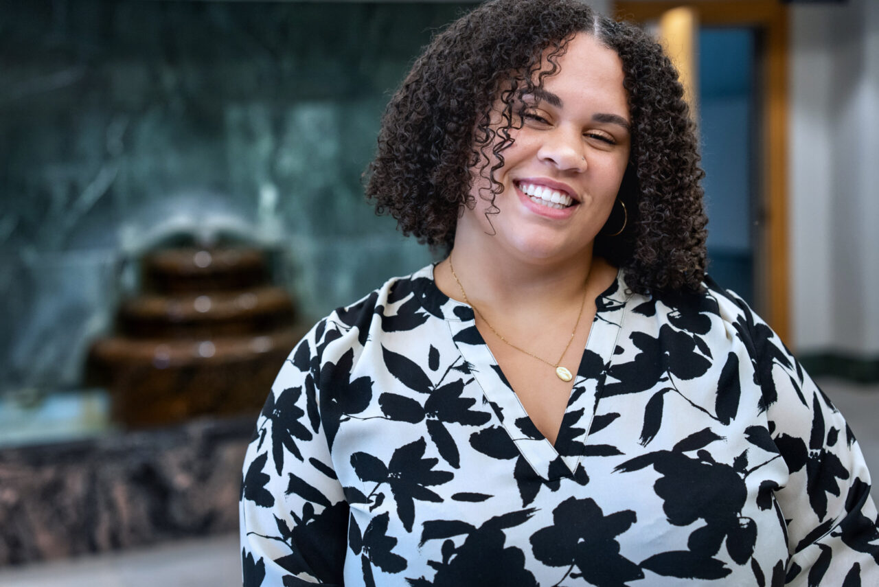 Senior psychology major Destini Givens (photo credit: Eric Lisica/BlueCross BlueShield of Tennessee)