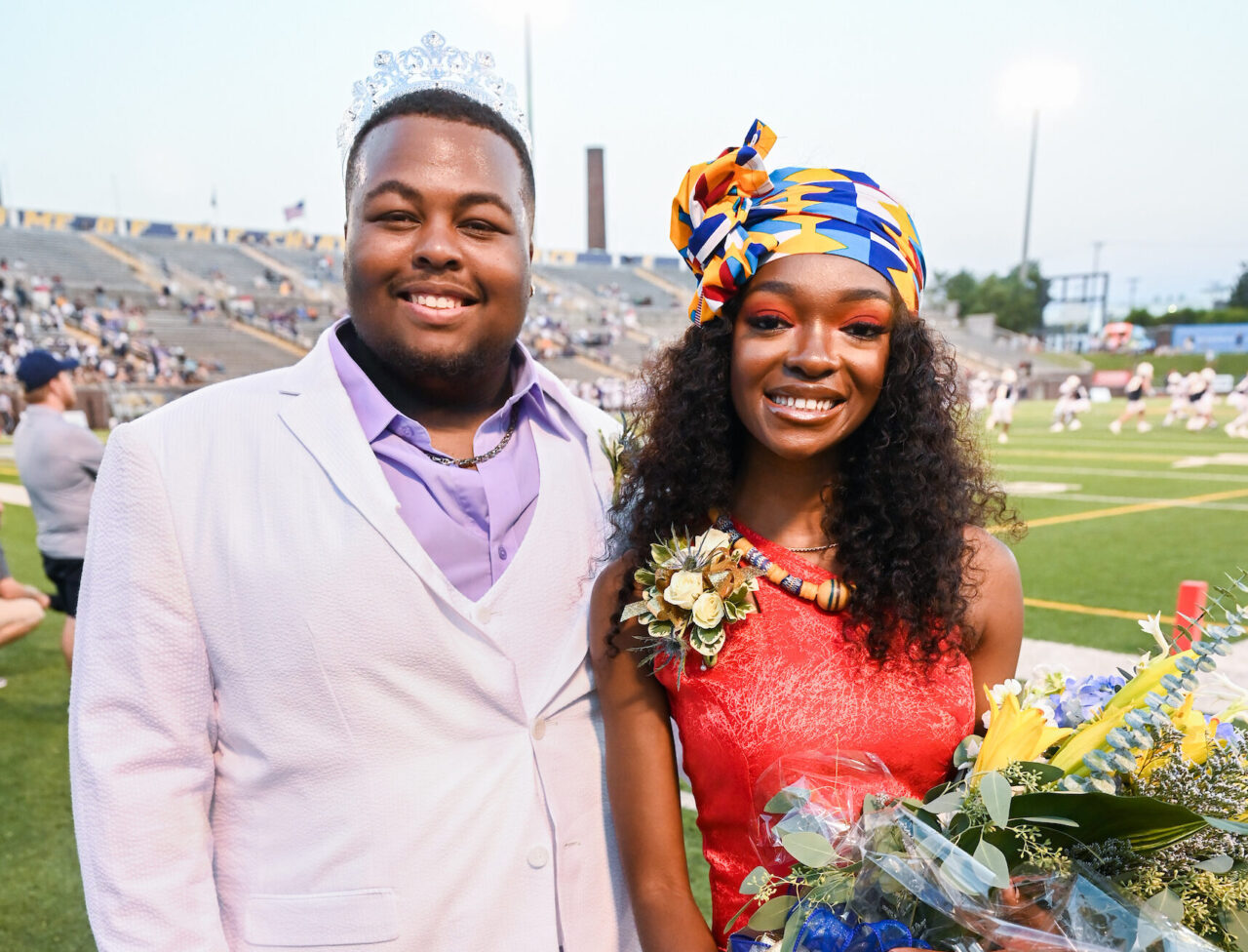 Isaiah Owens and Delali Gadzekpo, the 2022 Homecoming King and Queen.