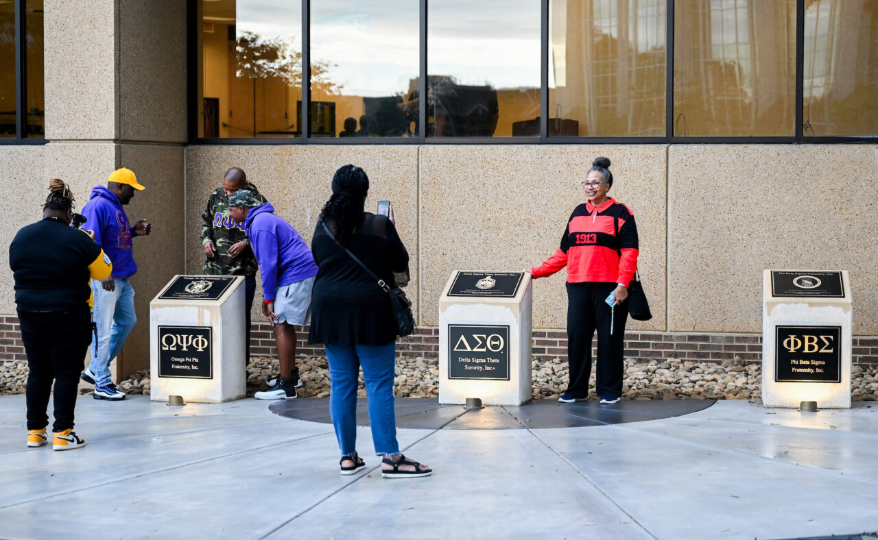 Alums and families gathered Friday, Oct. 6, for the opening of UTC Divine Nine Heritage Park. Photo by Angela Foster.