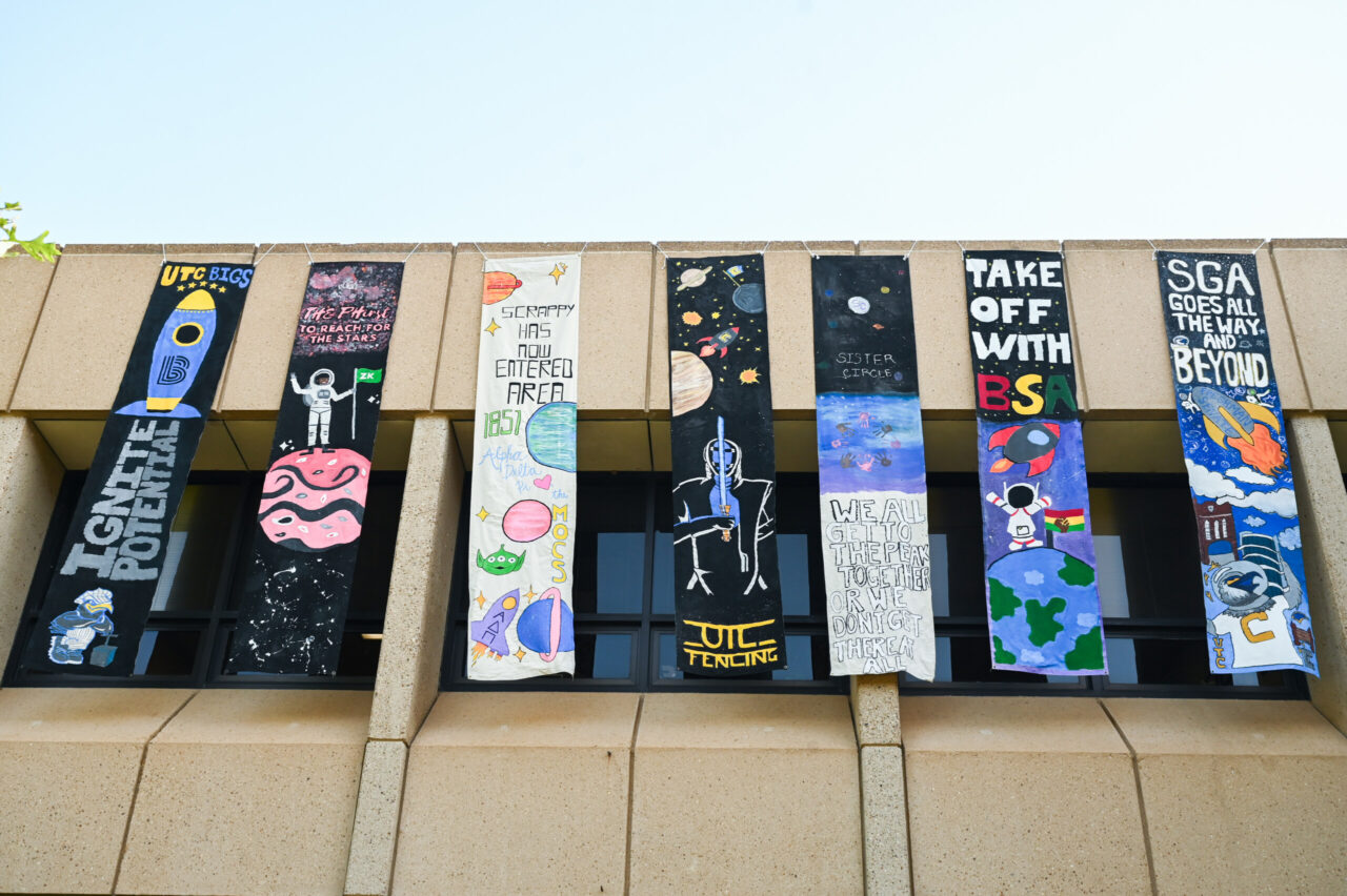Homecoming banners Monday, Oct. 2, 2023