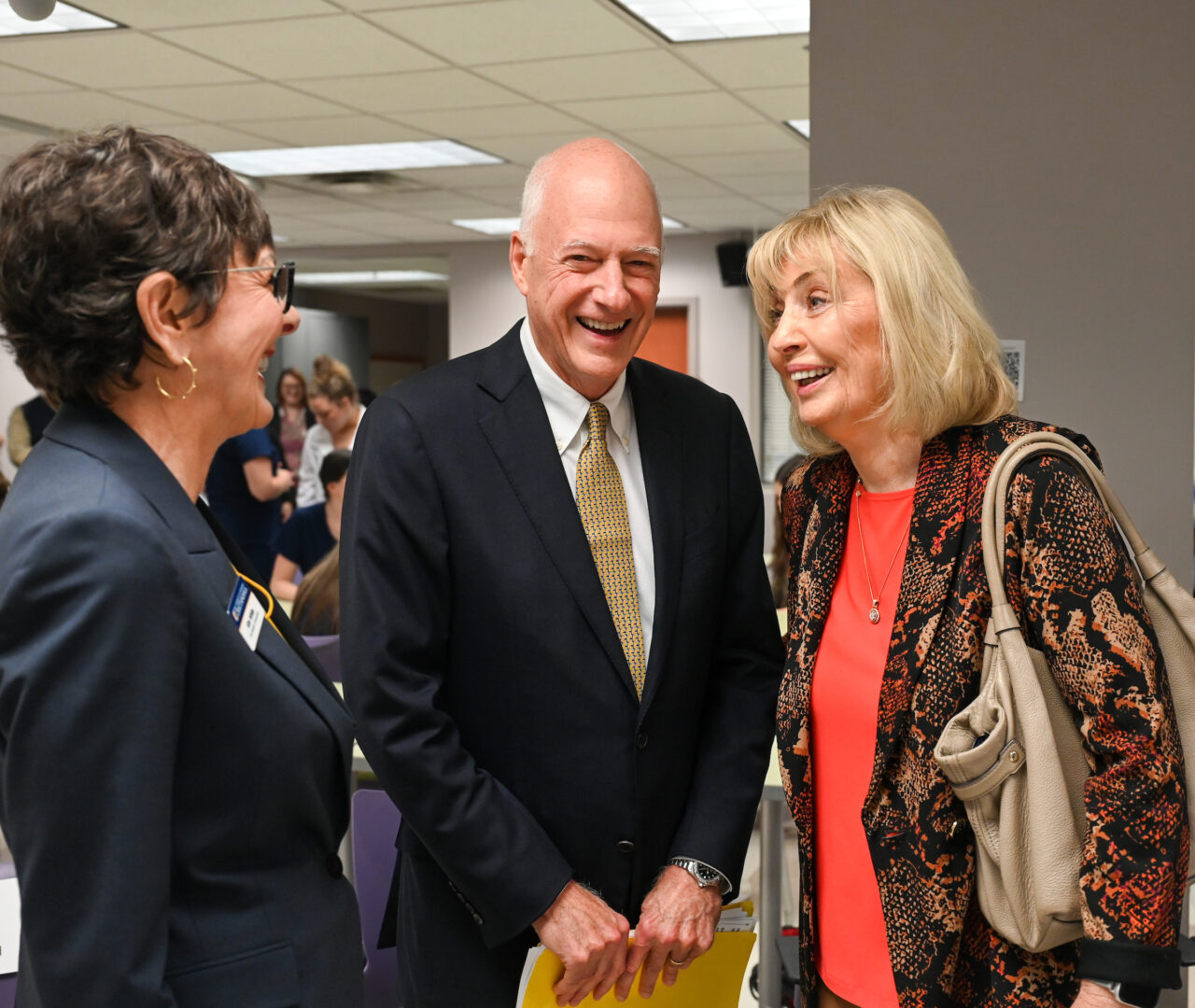 Members of the UTC nursing staff, faculty and students, along with elected officials, were present Monday, Oct. 23, 2023 for the announcement of an $8-million gift from the Kennedy Foundation, Inc., to name the forthcoming home of the UTC School of Nursing the Dorothy and Jim Kennedy Health Sciences Building.