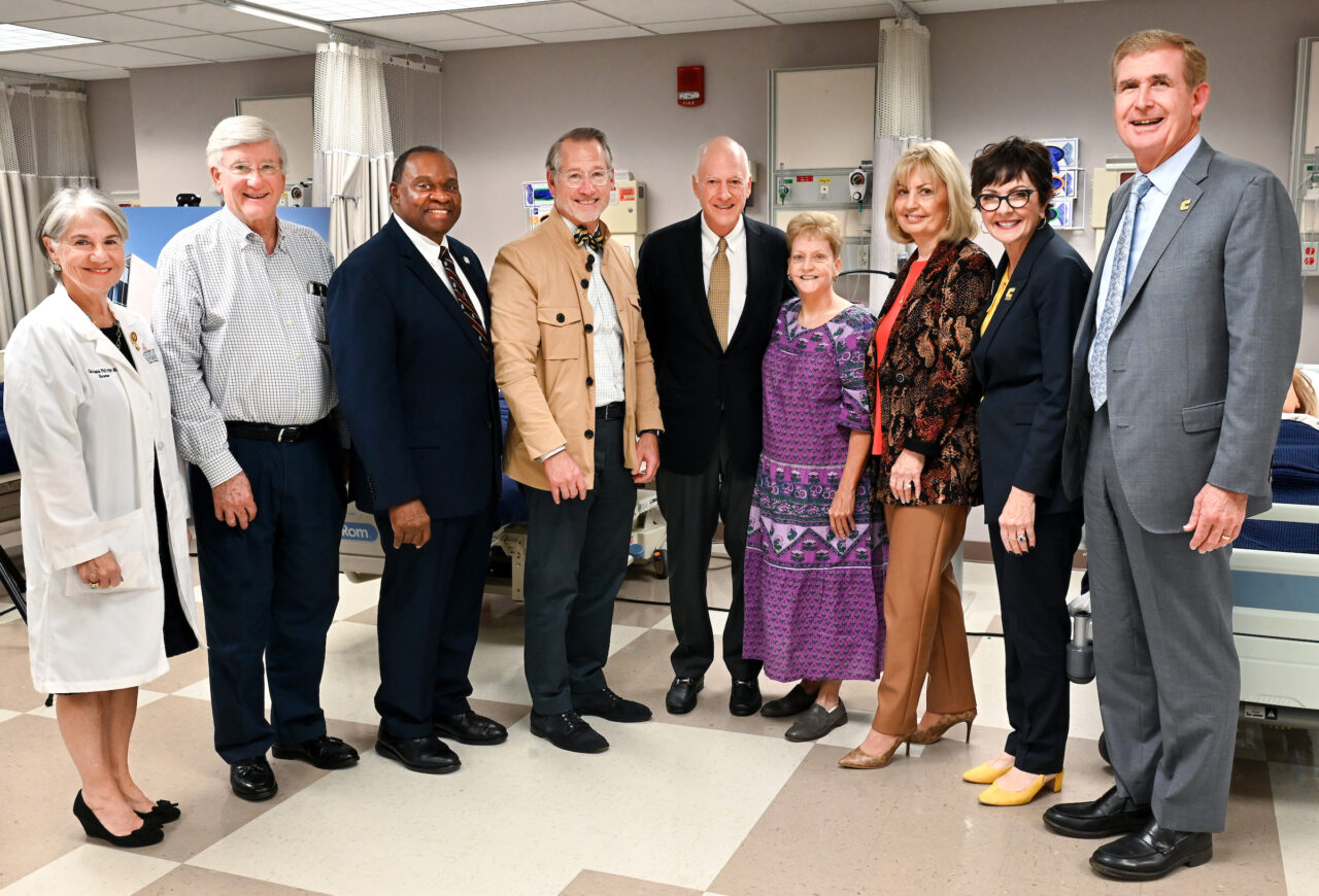From left, Dr. Chris Smith, Tennessee State Sen. Todd Gardenhire, Rep. Yusuf Hakeem, Sen. Bo Watson, Jim Kennedy III, Molly Kennedy, Rep. Patsy Hazlewood, Kim White and Chancellor Steven Angle (photo by Angela Foster).
