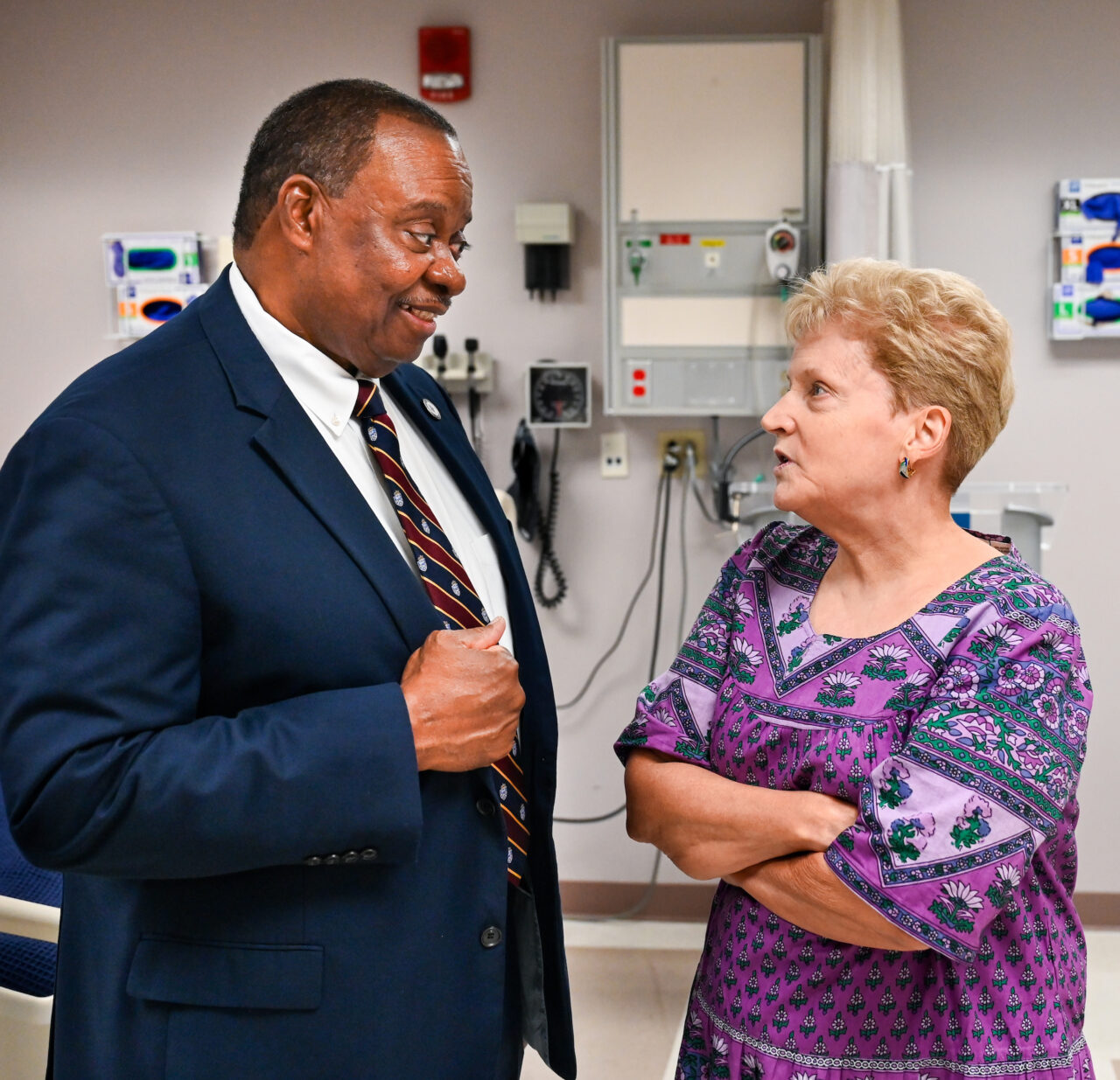 Members of the UTC nursing staff, faculty and students, along with elected officials, were present Monday, Oct. 23, 2023 for the announcement of an $8-million gift from the Kennedy Foundation, Inc., to name the forthcoming home of the UTC School of Nursing the Dorothy and Jim Kennedy Health Sciences Building.
