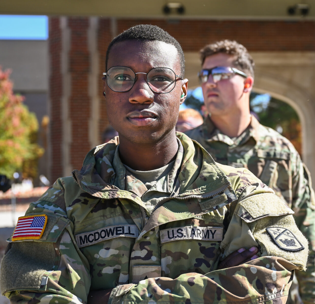 ROTC cadets ride in a Blackhawk, Wednesday, Nov.1, 2023