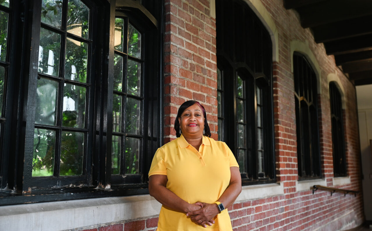 Senior custodian Carla Mason sees herself as a friend and a mother figure to students. “I show them a smiling face and whatever else they need. I tell them, ‘Come to me if you just need to get it off your chest, I’m here.’”