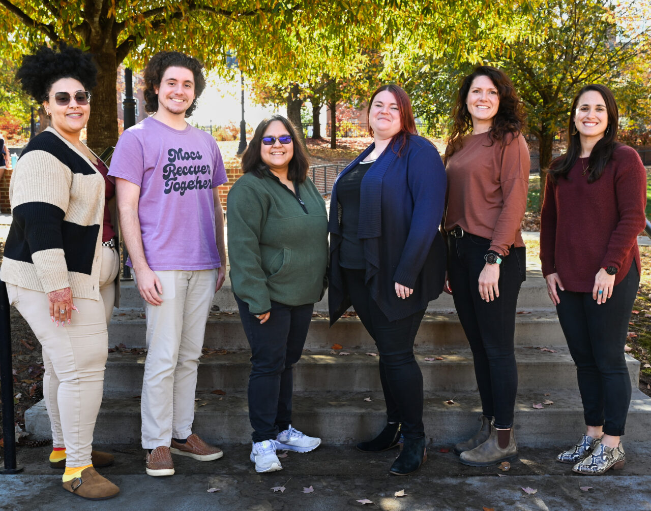 Center for Wellbeing staff, from left: Cecelia Cameron, Tanner Smith, Cheryl Dickens, Megan McKnight, Cynthia Fallowfield and Jami Hargrove. Photo by Angela Foster.