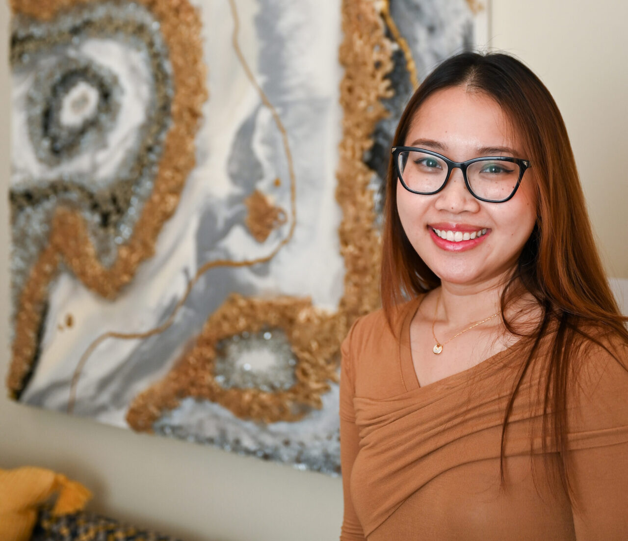Hao Luong will be graduating from UTC in December with a BFA in painting and drawing. Photo by Angela Foster.