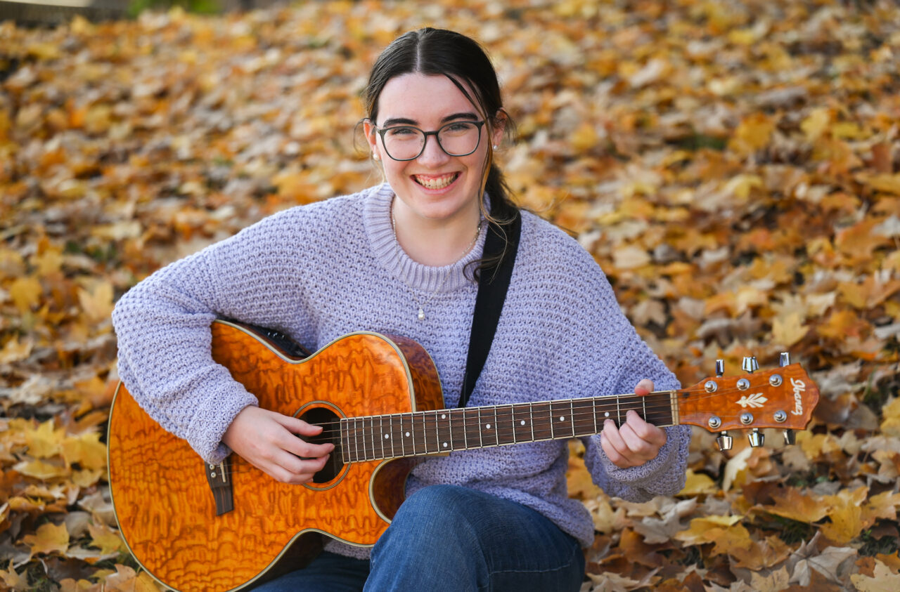 Keely Phillips, who will be receiving her bachelor's degree from UTC in December, is serving a music therapy internship this fall with Atlanta's Fulton County school district. Photo by Angela Foster.
