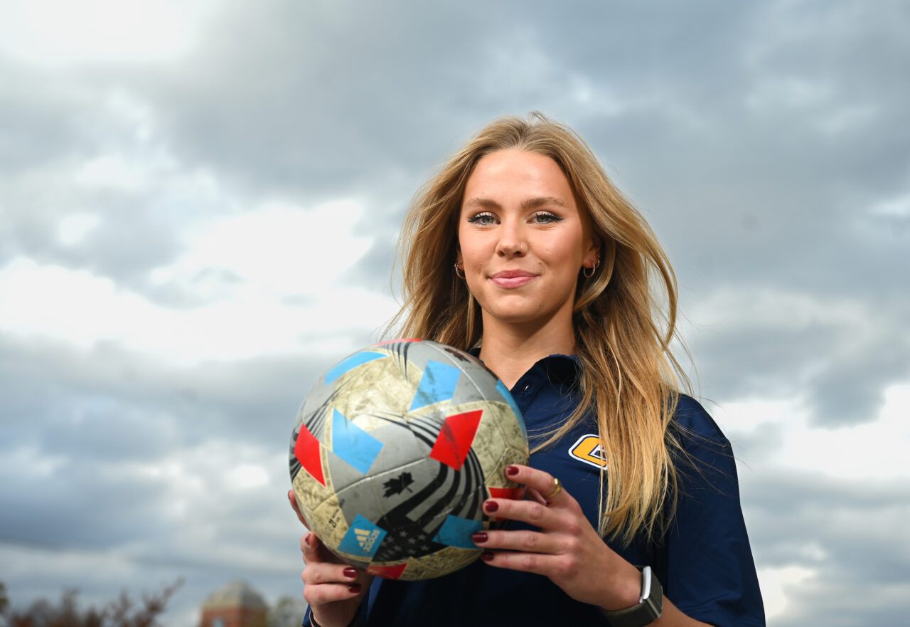 Soccer midfielder Mackenzie Smith, who will graduate from UTC in December, sports a 3.7 GPA in biochemistry with minors in biology and psychology. Photo by Angela Foster.