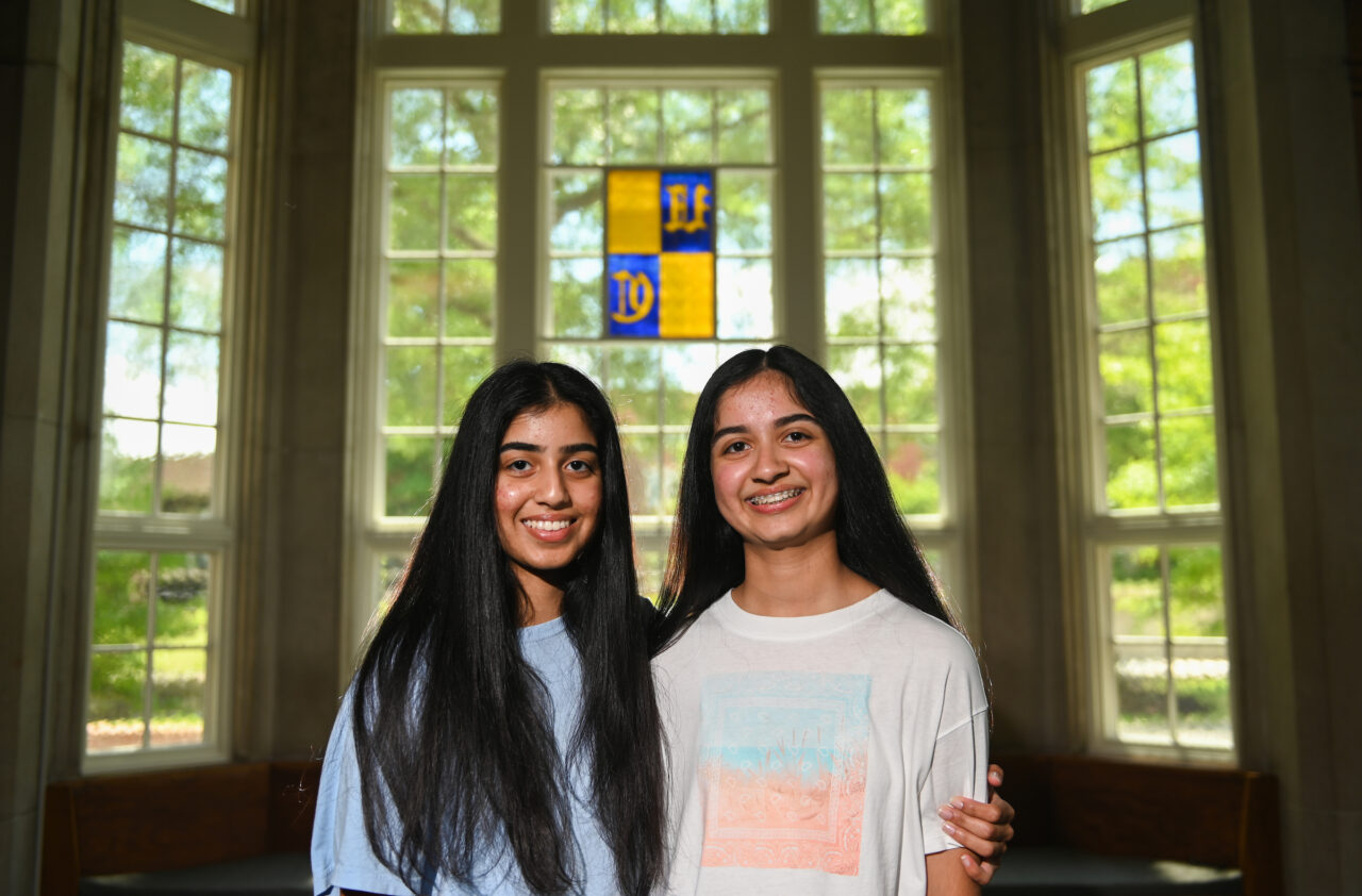 Shriya Purohit, left, gave her younger sister Prisha advice on what to expect when she arrived at UTC.
