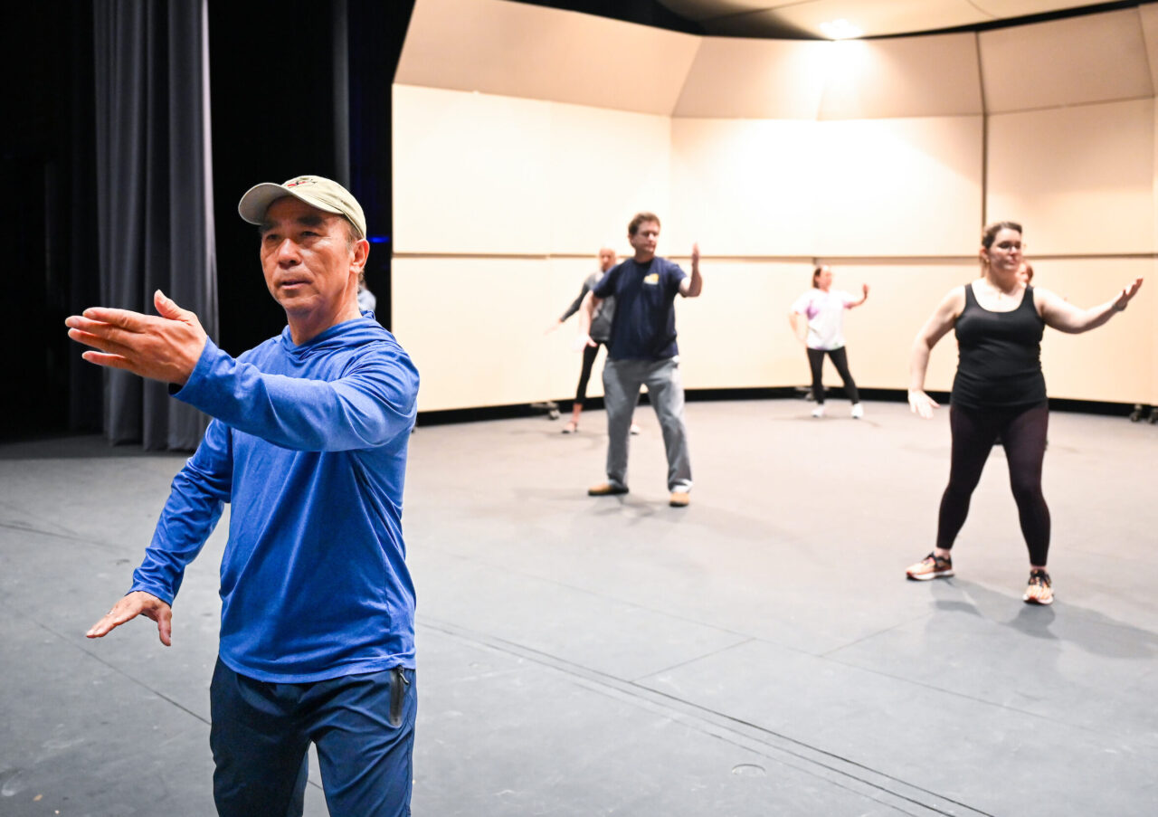 This fall, Dr. Zibin Guo has been teaching a weekly Beginning Tai Chi for Mind and Body Wellness course for UTC faculty and staff. Photo by Angela Foster.