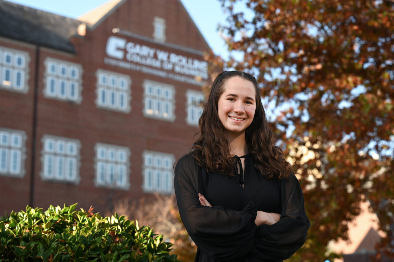 Finance major Emmy Davis, a member of the Mocs cross country and track and field team, will be graduating summa cum laude from UTC. Photo by Angela Foster.
