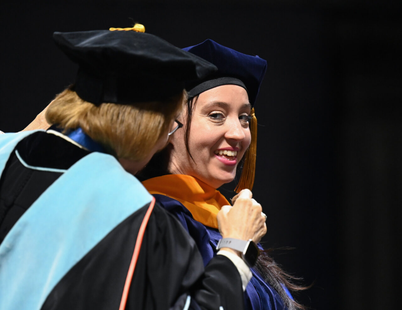 Students participate in the Graduate School commencement Friday, Dec. 15, 2023 in McKenzie Arena.