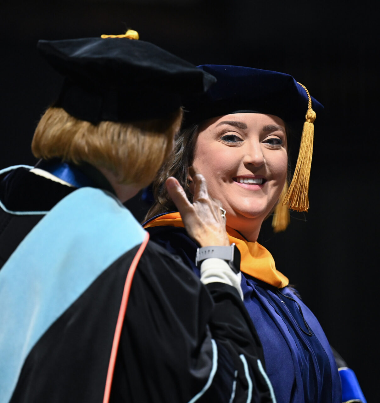 Students participate in the Graduate School commencement Friday, Dec. 15, 2023 in McKenzie Arena.