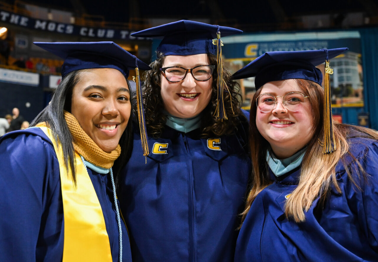 Students participate in the Graduate School commencement Friday, Dec. 15, 2023 in McKenzie Arena.
