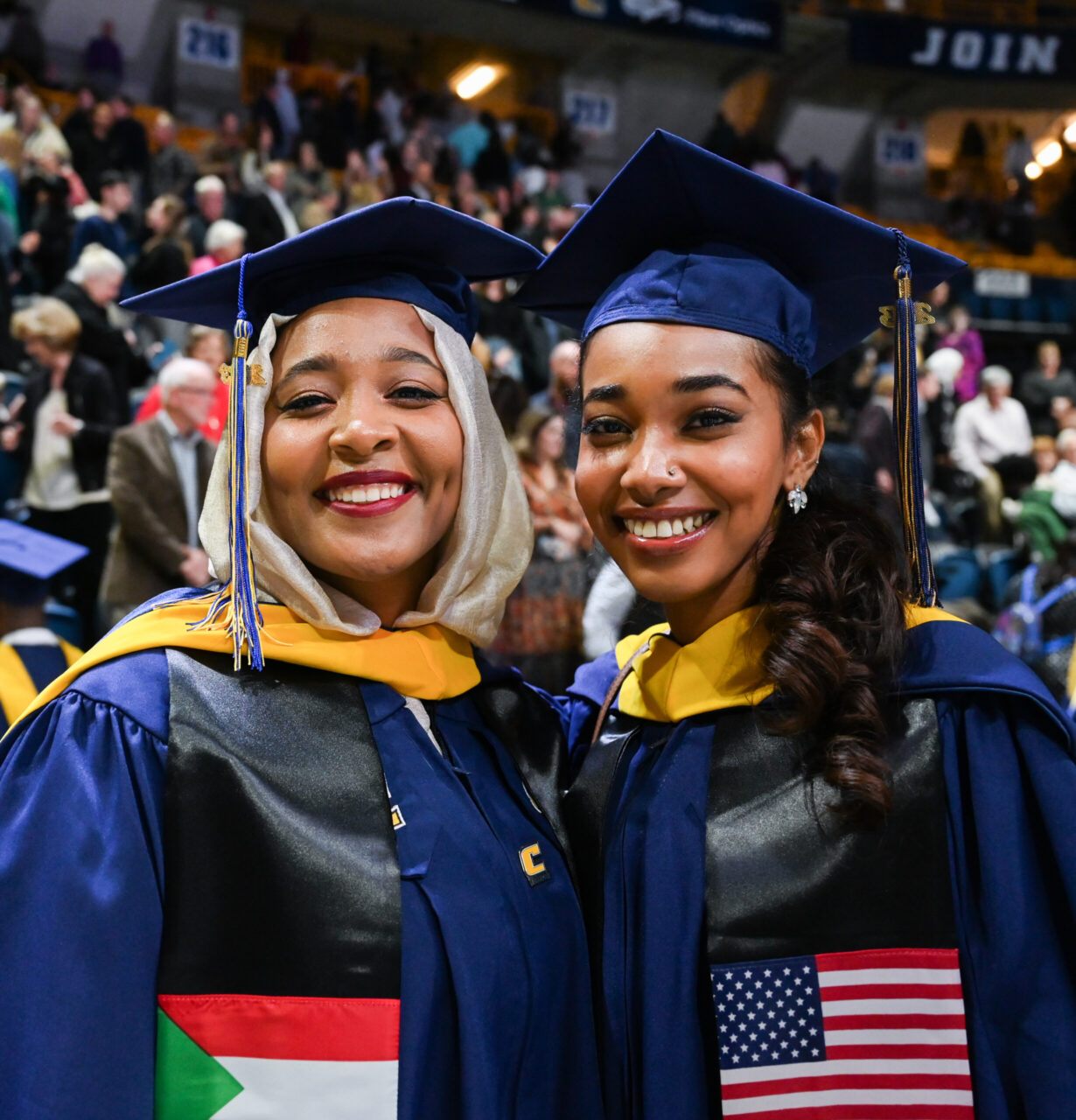 Students participate in the Graduate School commencement Friday, Dec. 15, 2023 in McKenzie Arena.