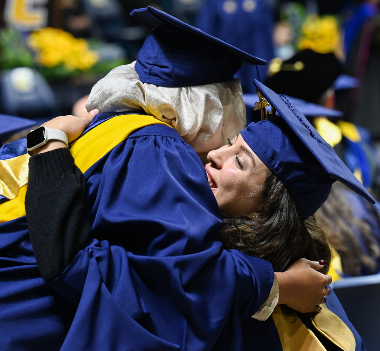 Students participate in the Graduate School commencement Friday, Dec. 15, 2023 in McKenzie Arena.