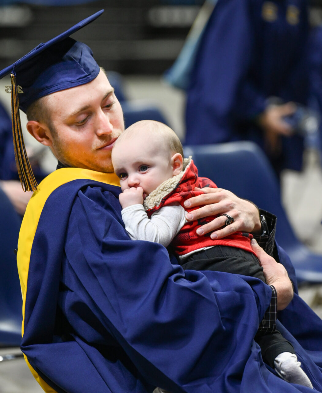 Students participate in the Graduate School commencement Friday, Dec. 15, 2023 in McKenzie Arena.