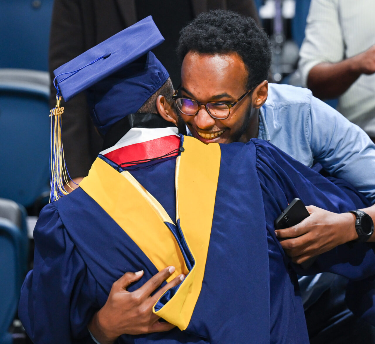 Students participate in the Graduate School commencement Friday, Dec. 15, 2023 in McKenzie Arena.