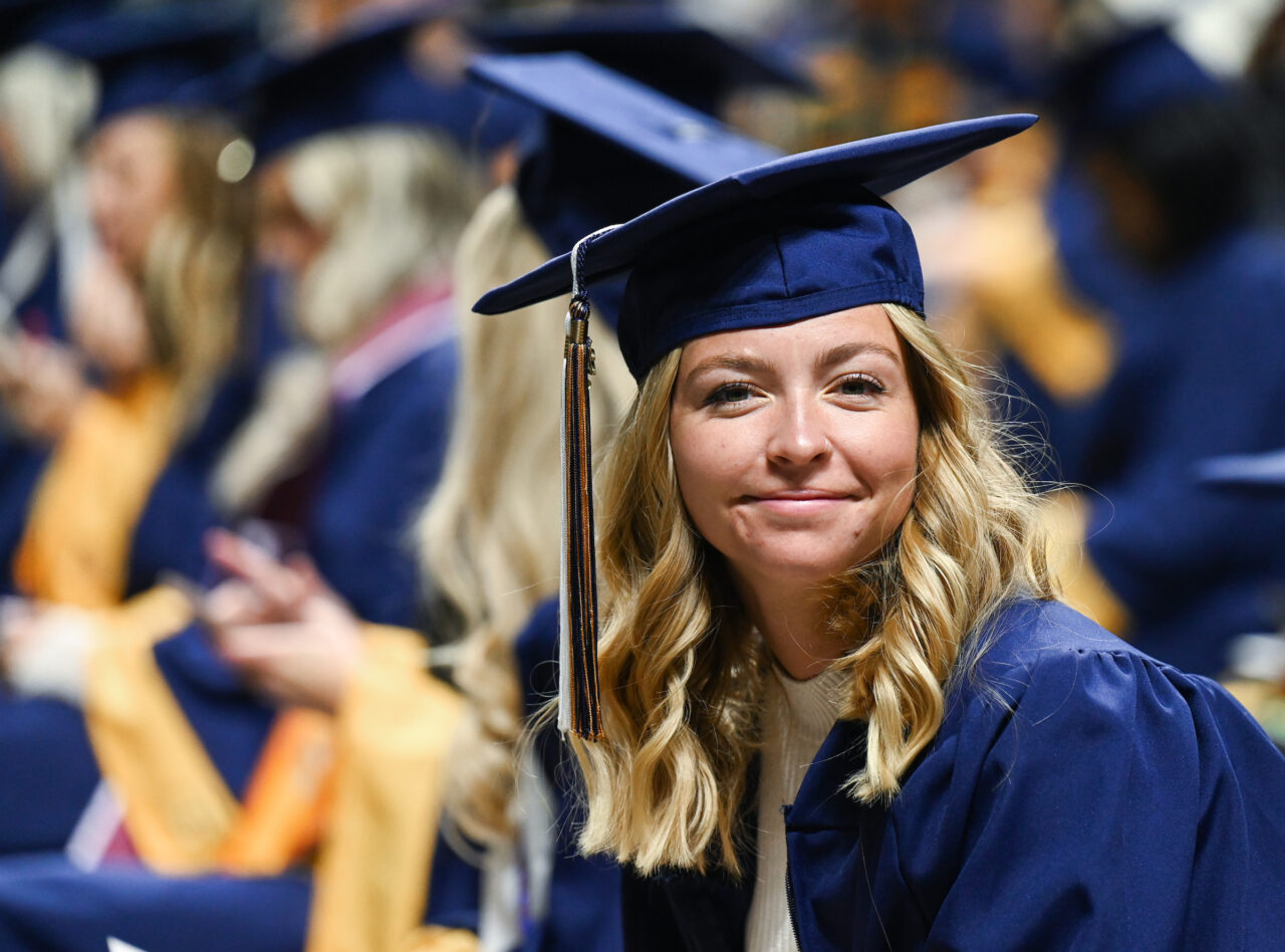 First ceremony of undergraduate commencement Saturday, Dec. 16, 2023 in McKenzie Arena.
