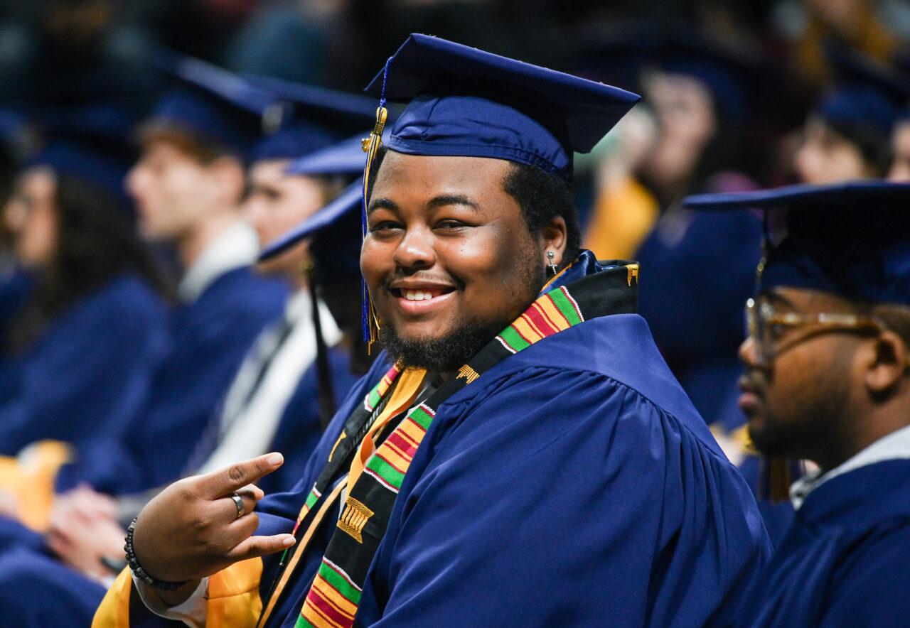 First ceremony of undergraduate commencement Saturday, Dec. 16, 2023 in McKenzie Arena.