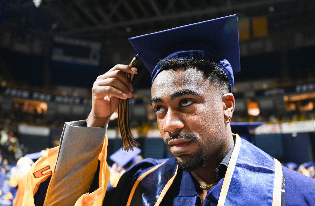 First ceremony of undergraduate commencement Saturday, Dec. 16, 2023 in McKenzie Arena.