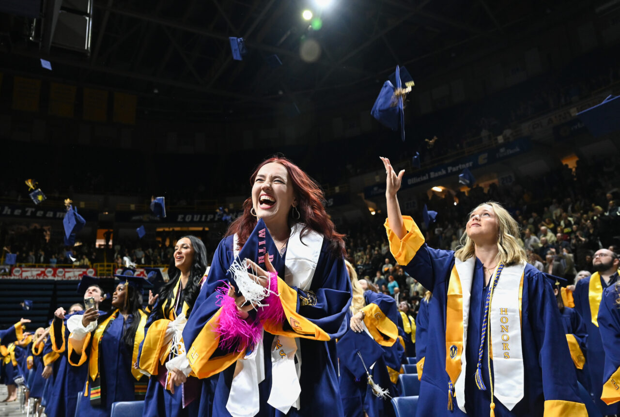 First ceremony of undergraduate commencement Saturday, Dec. 16, 2023 in McKenzie Arena.