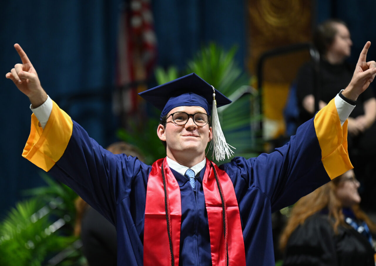 Second ceremony of undergraduate commencement Saturday, Dec. 16, 2023 in McKenzie Arena.