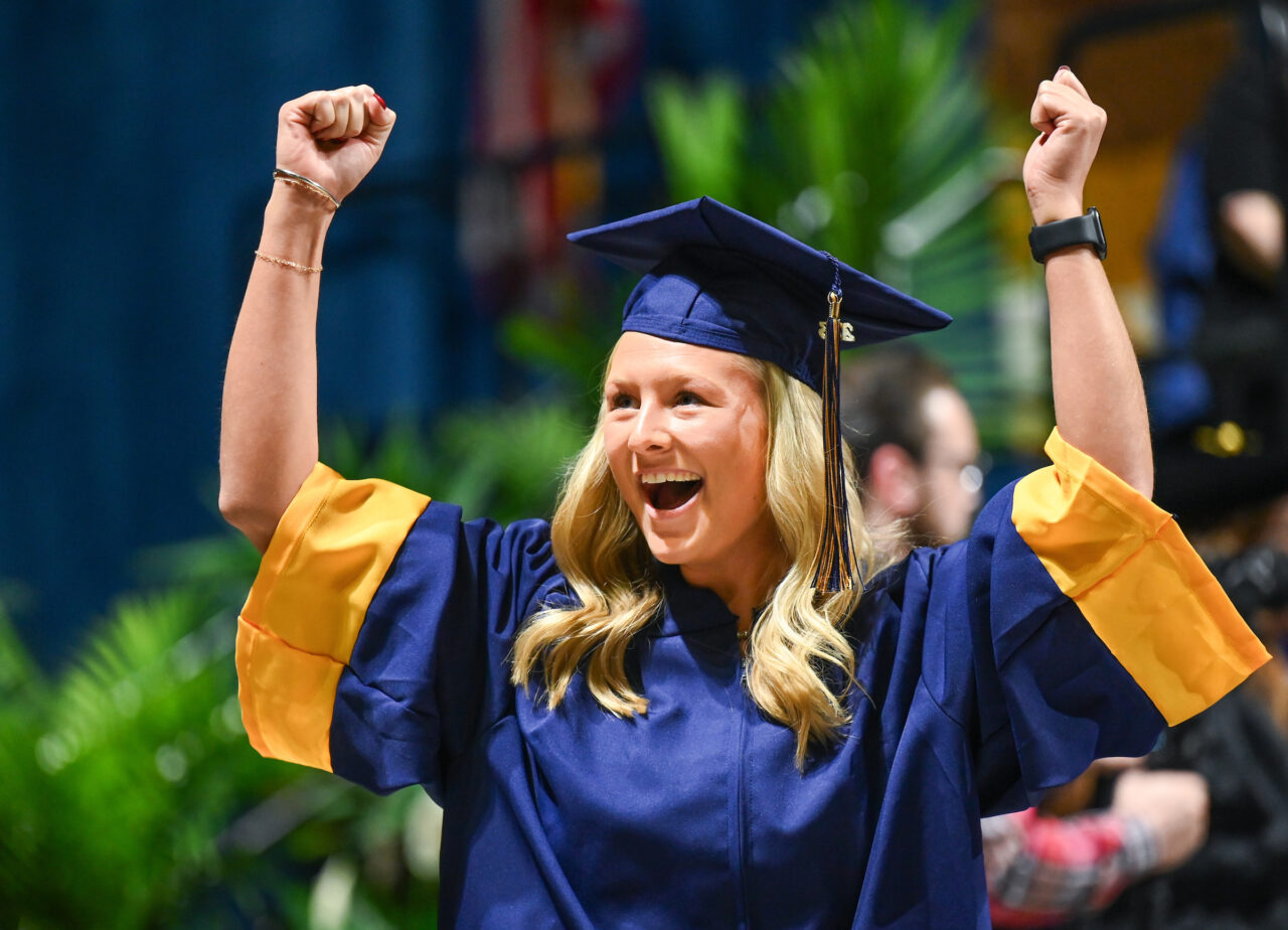 Second ceremony of undergraduate commencement Saturday, Dec. 16, 2023 in McKenzie Arena.