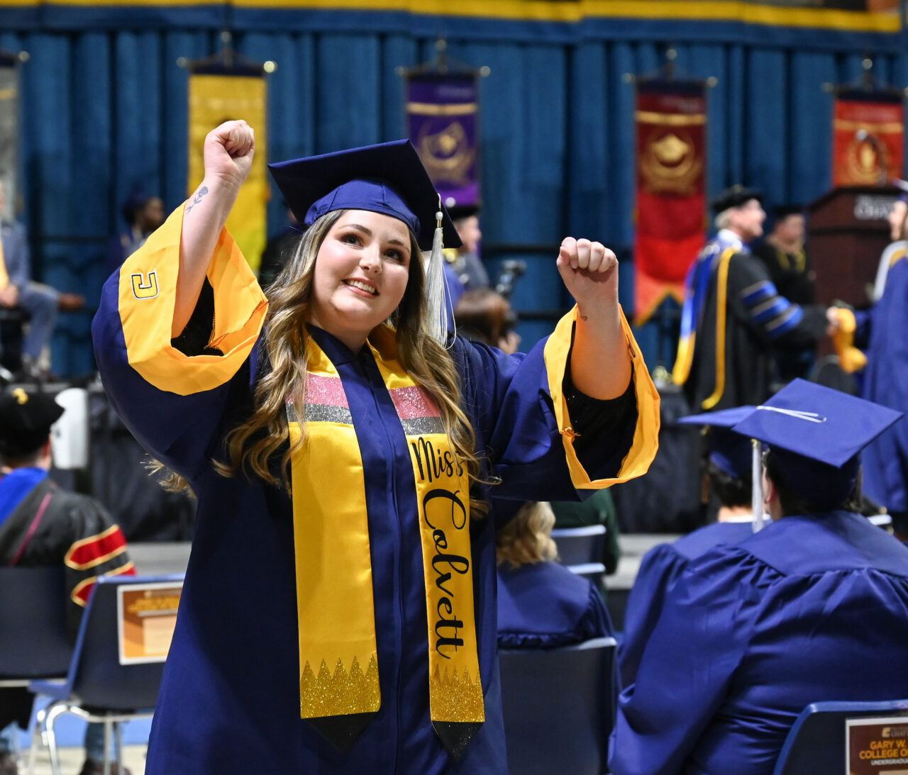 Second ceremony of undergraduate commencement Saturday, Dec. 16, 2023 in McKenzie Arena.