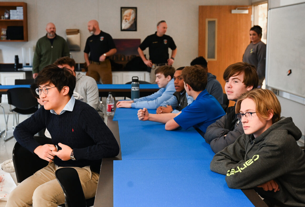 Criminal Justice and Anthropology mock crime scene with McCallie students, Wednesday, Jan. 10, 2024