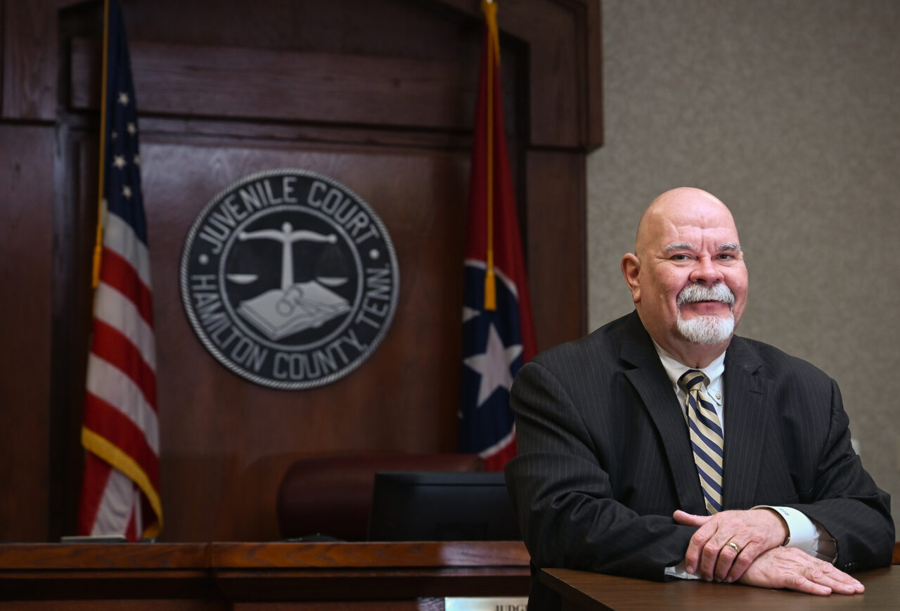 Court Clerk Gary Behler stands Tuesday, Jan. 30, 2024, in the Hamilton County Juvenile Court. Photo by Angela Foster.