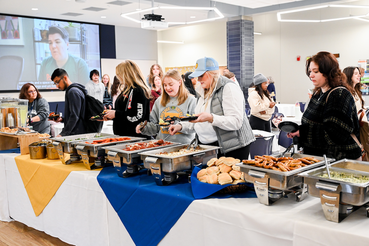 Students, faculty and staff attend the MCC and WAGE 15-year celebration Thursday, Feb. 29, 2024 in Lupton Hall.