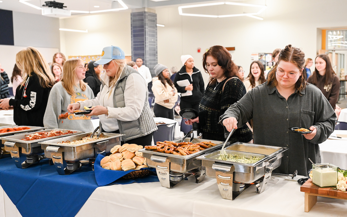 Students, faculty and staff attend the MCC and WAGE 15-year celebration Thursday, Feb. 29, 2024 in Lupton Hall.