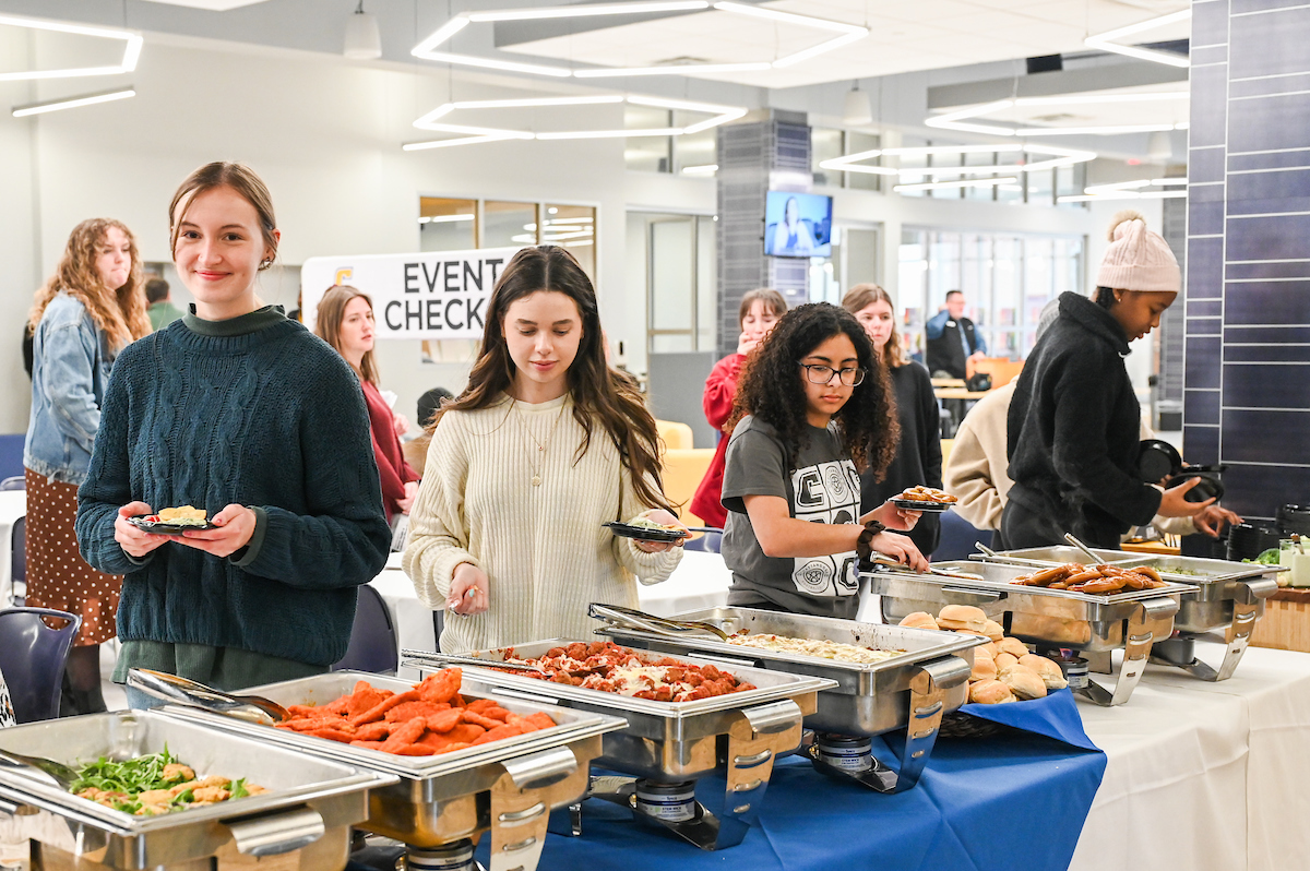 Students, faculty and staff attend the MCC and WAGE 15-year celebration Thursday, Feb. 29, 2024 in Lupton Hall.