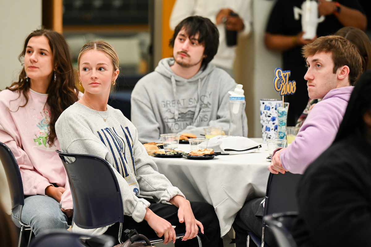 Students, faculty and staff attend the MCC and WAGE 15-year celebration Thursday, Feb. 29, 2024 in Lupton Hall.