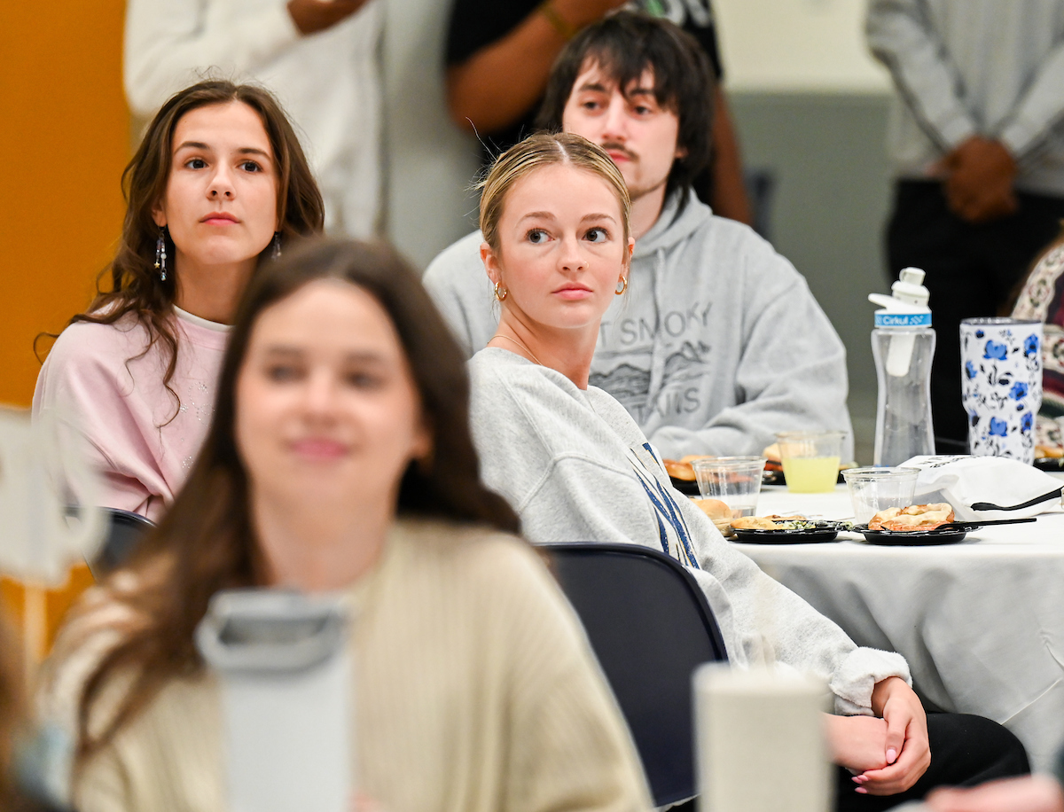 Students, faculty and staff attend the MCC and WAGE 15-year celebration Thursday, Feb. 29, 2024 in Lupton Hall.